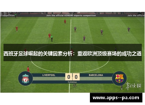 西班牙足球崛起的关键因素分析：重返欧洲顶级赛场的成功之道