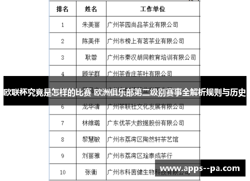 欧联杯究竟是怎样的比赛 欧洲俱乐部第二级别赛事全解析规则与历史
